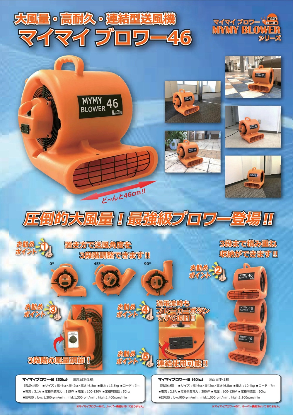 レボテック マイマイブロワー 業務用 送風機