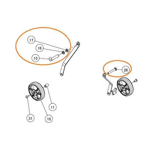 ペンギンワックス BP-150LiⅡ用部品ロックレバー、フラットワッシャー