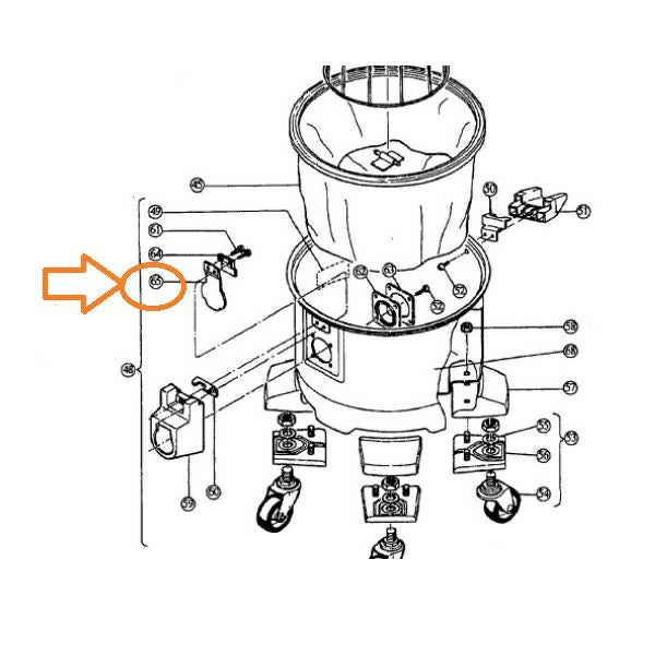 日立業務用掃除機CV-95H2用部品 65番シャへイバン
