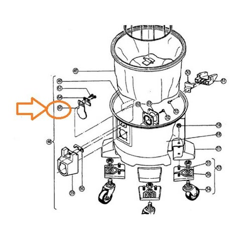 日立業務用掃除機CV-95H2用部品 65番シャへイバン