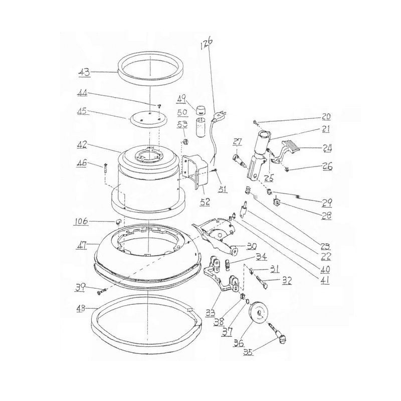 アマノ武蔵電機 ポリッシャー12インチ本体部用部品（普通速）/（高速）